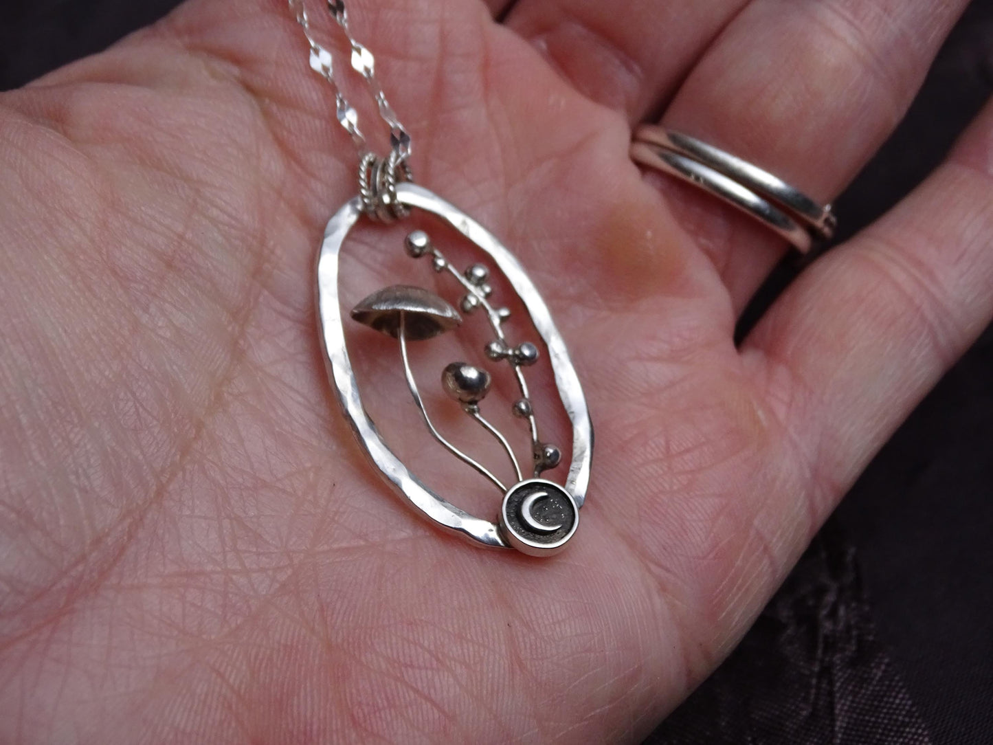 Mushroom Sterling Silver necklace