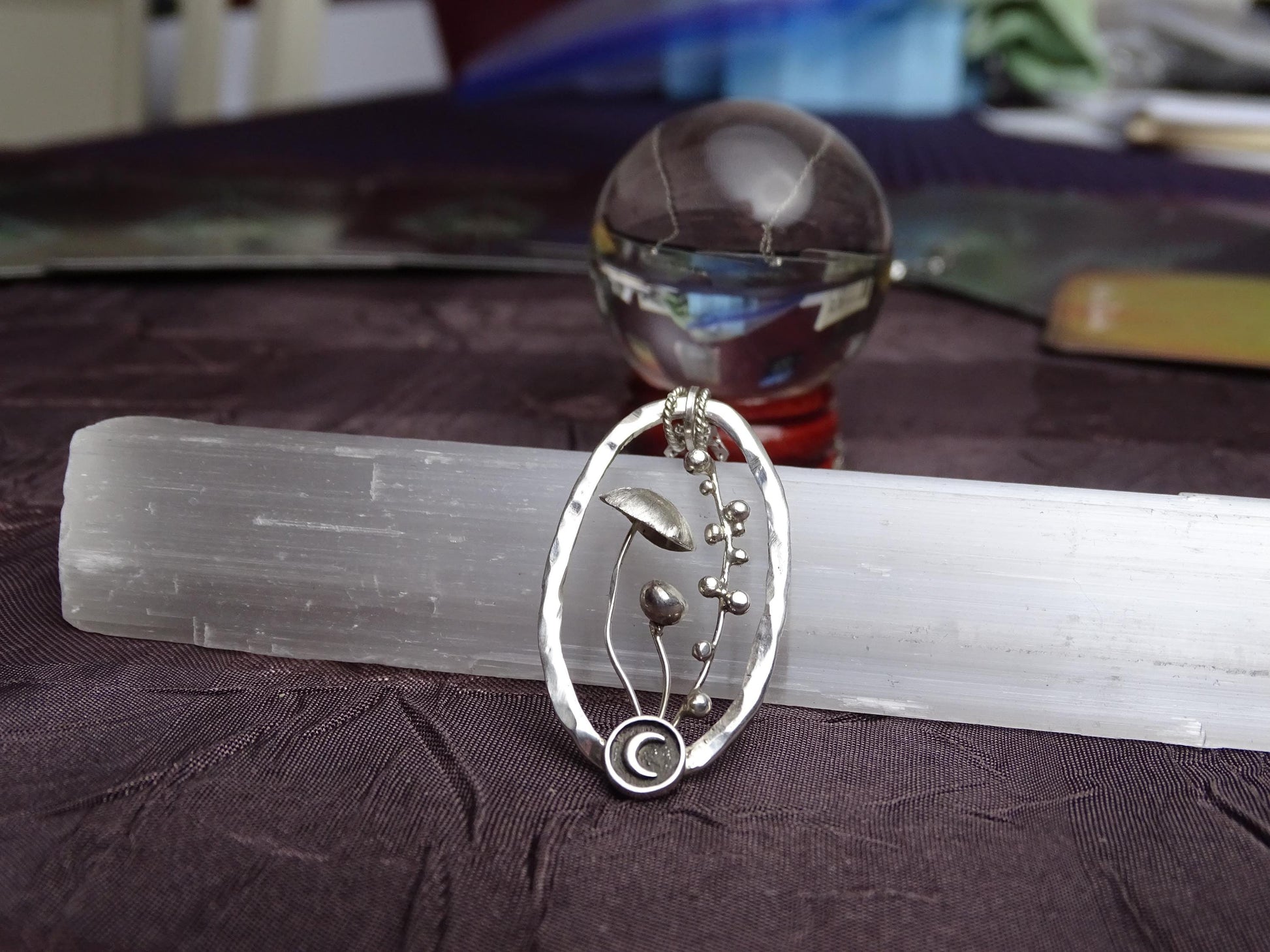 Mushroom Sterling Silver necklace