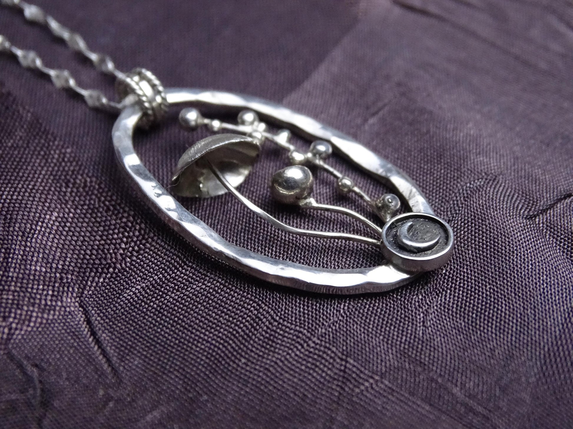 Mushroom Sterling Silver necklace