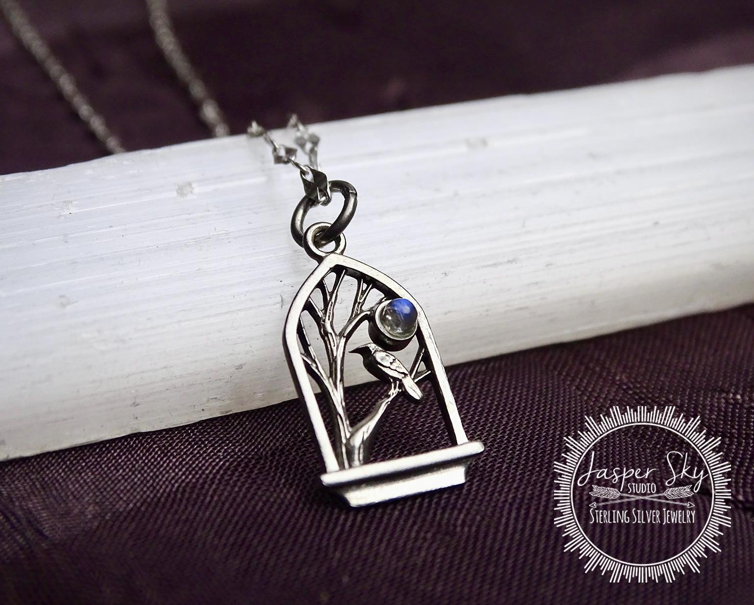 Raven Pendant Necklace