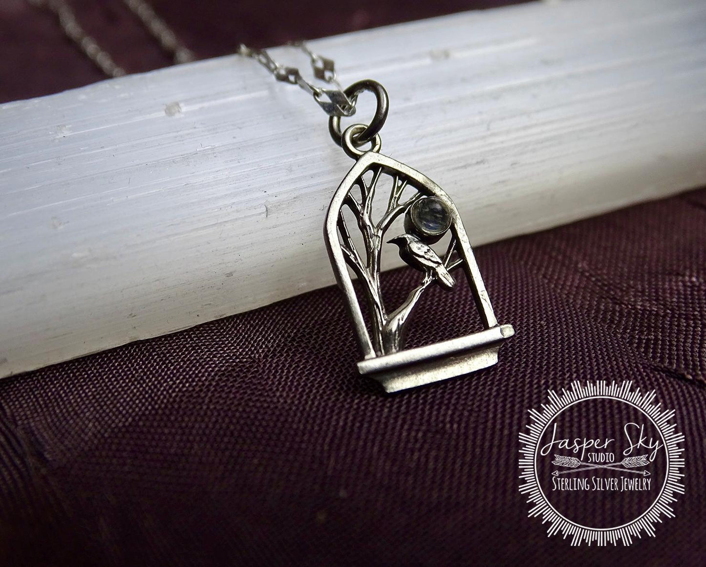 Raven Pendant Necklace