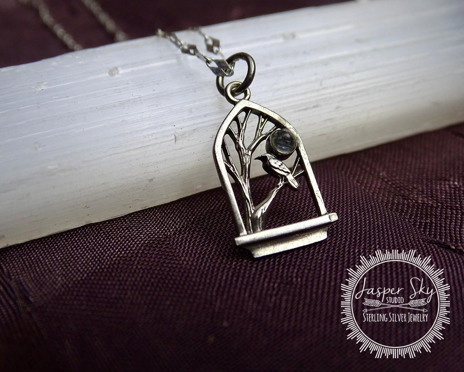 Raven Pendant Necklace