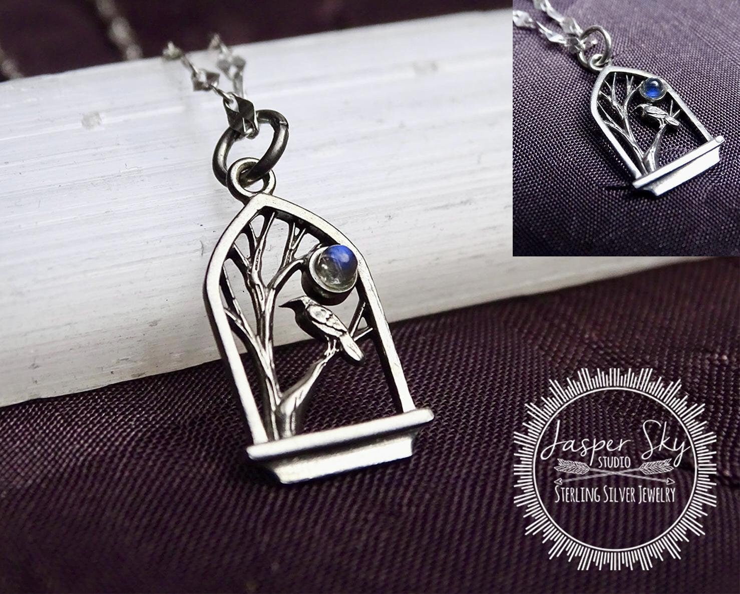 Raven Pendant Necklace