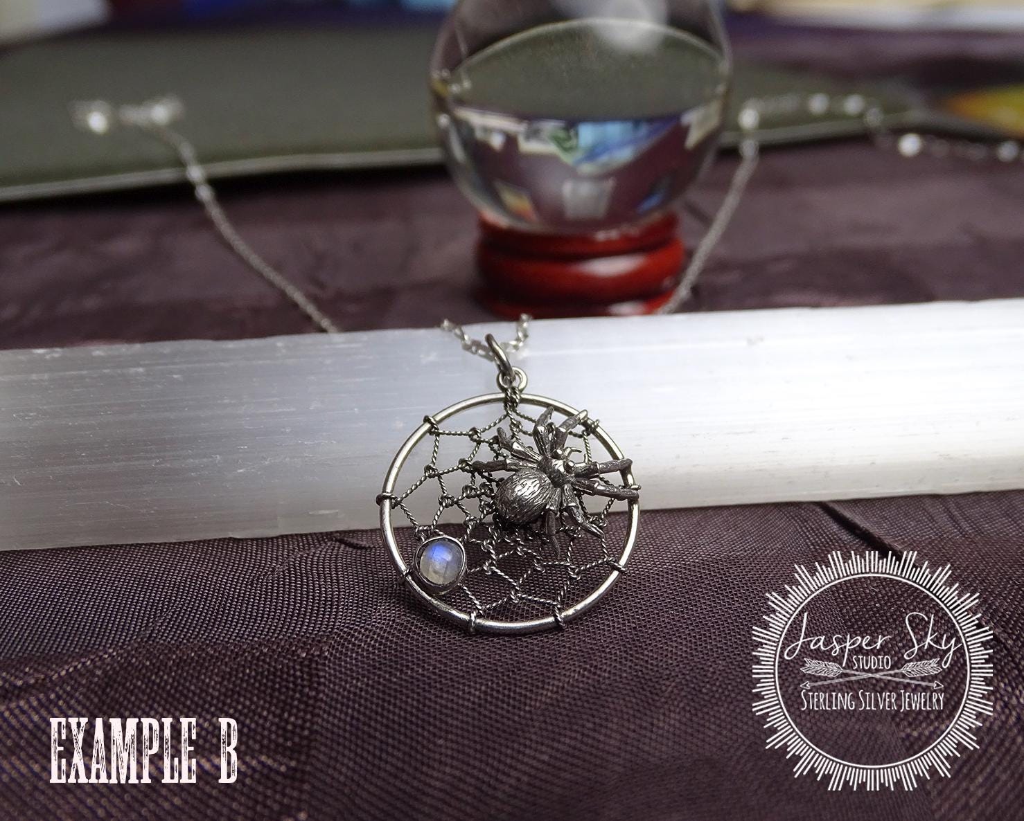 Spider and Web necklace