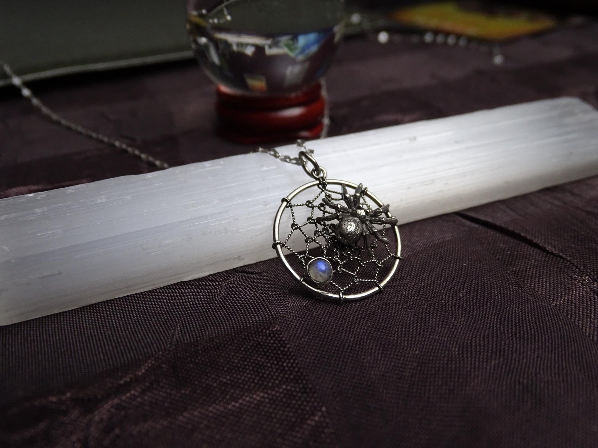 Spider and Web necklace
