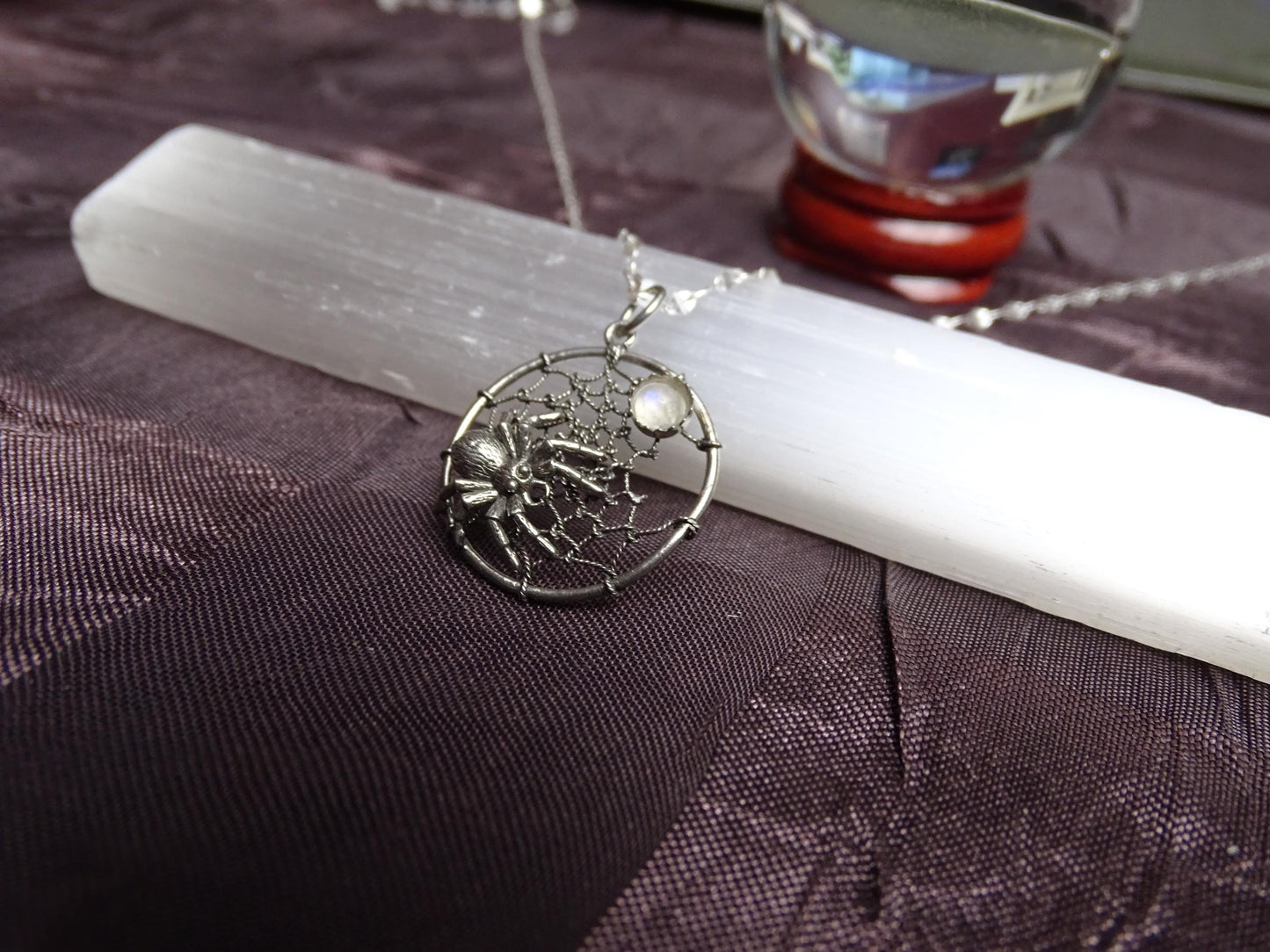 Spider and Web necklace