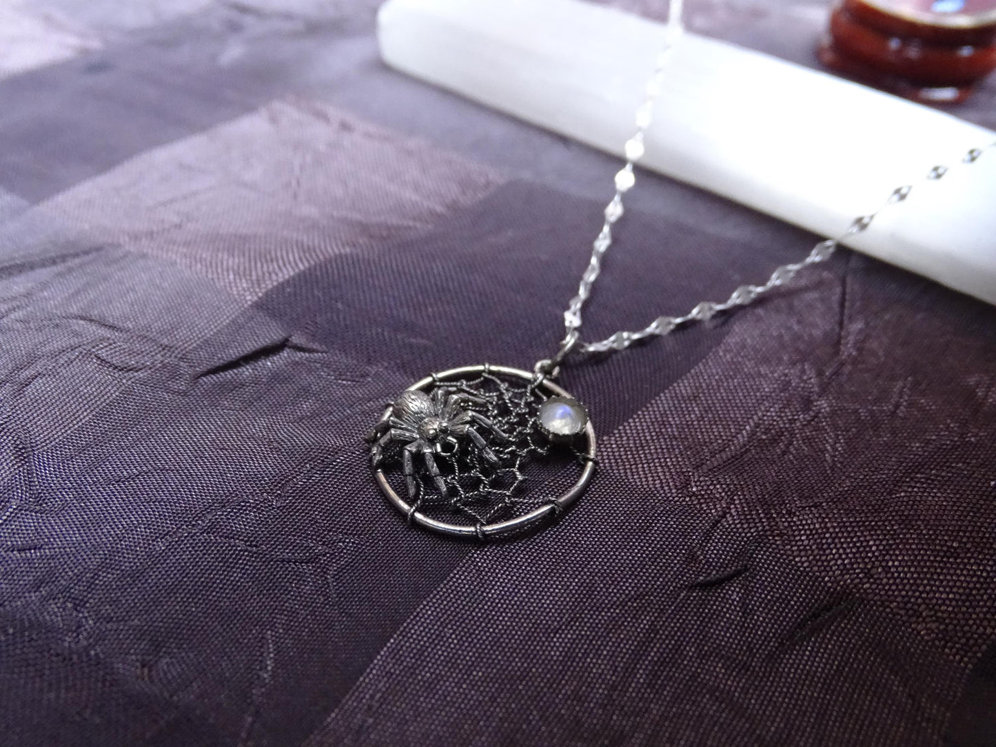 Spider and Web necklace