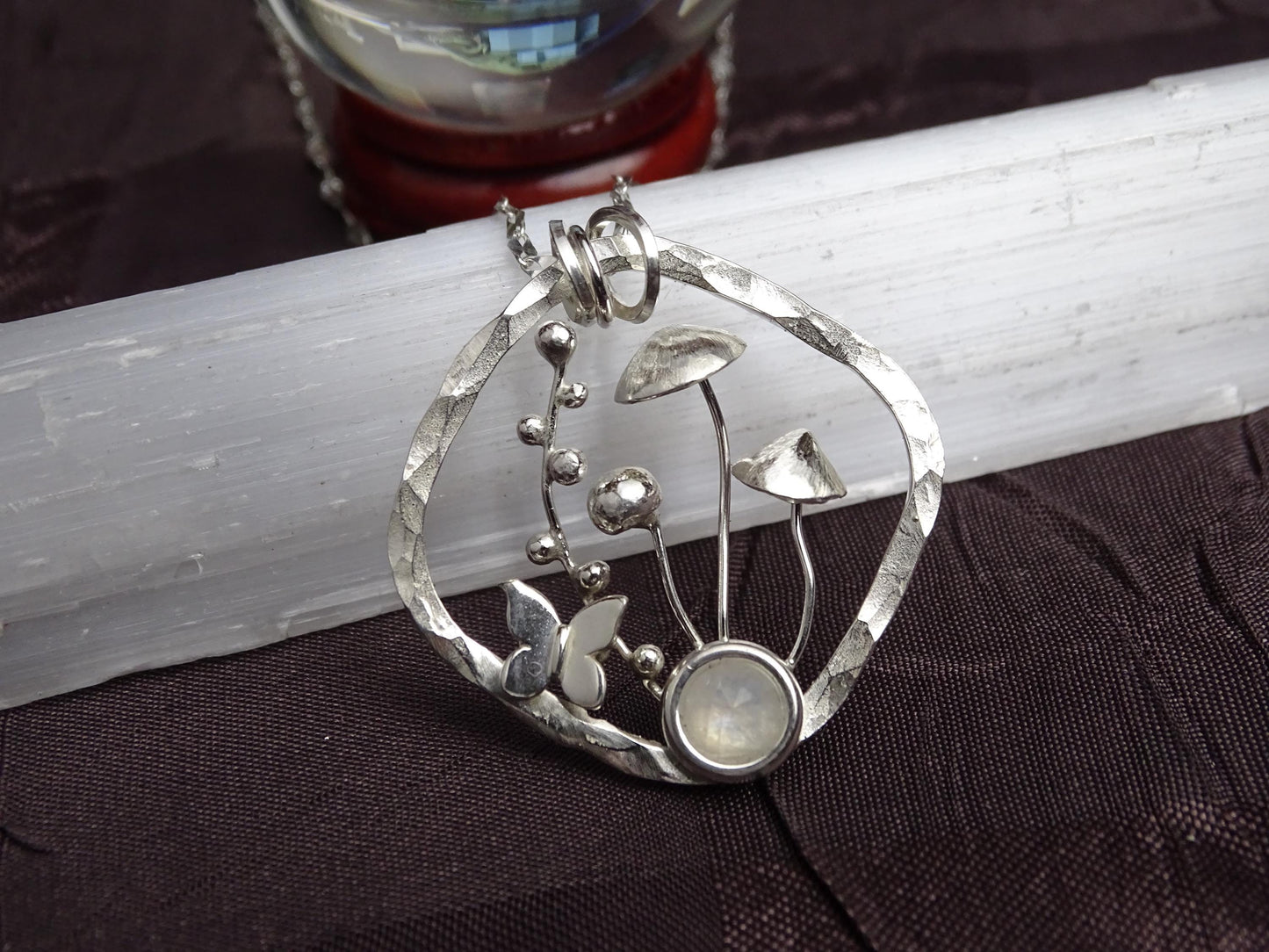 Mushroom Sterling Silver necklace