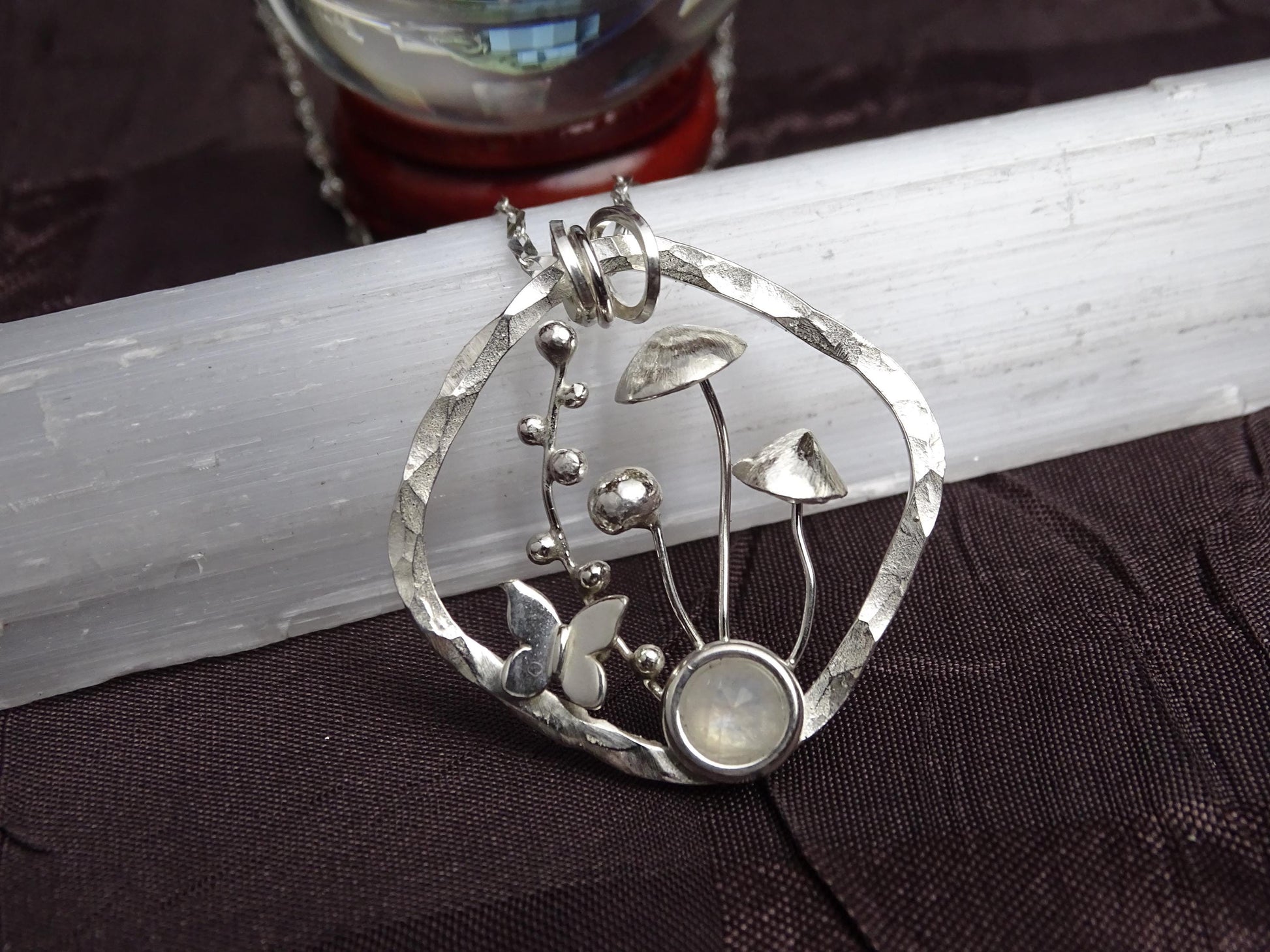Mushroom Sterling Silver necklace