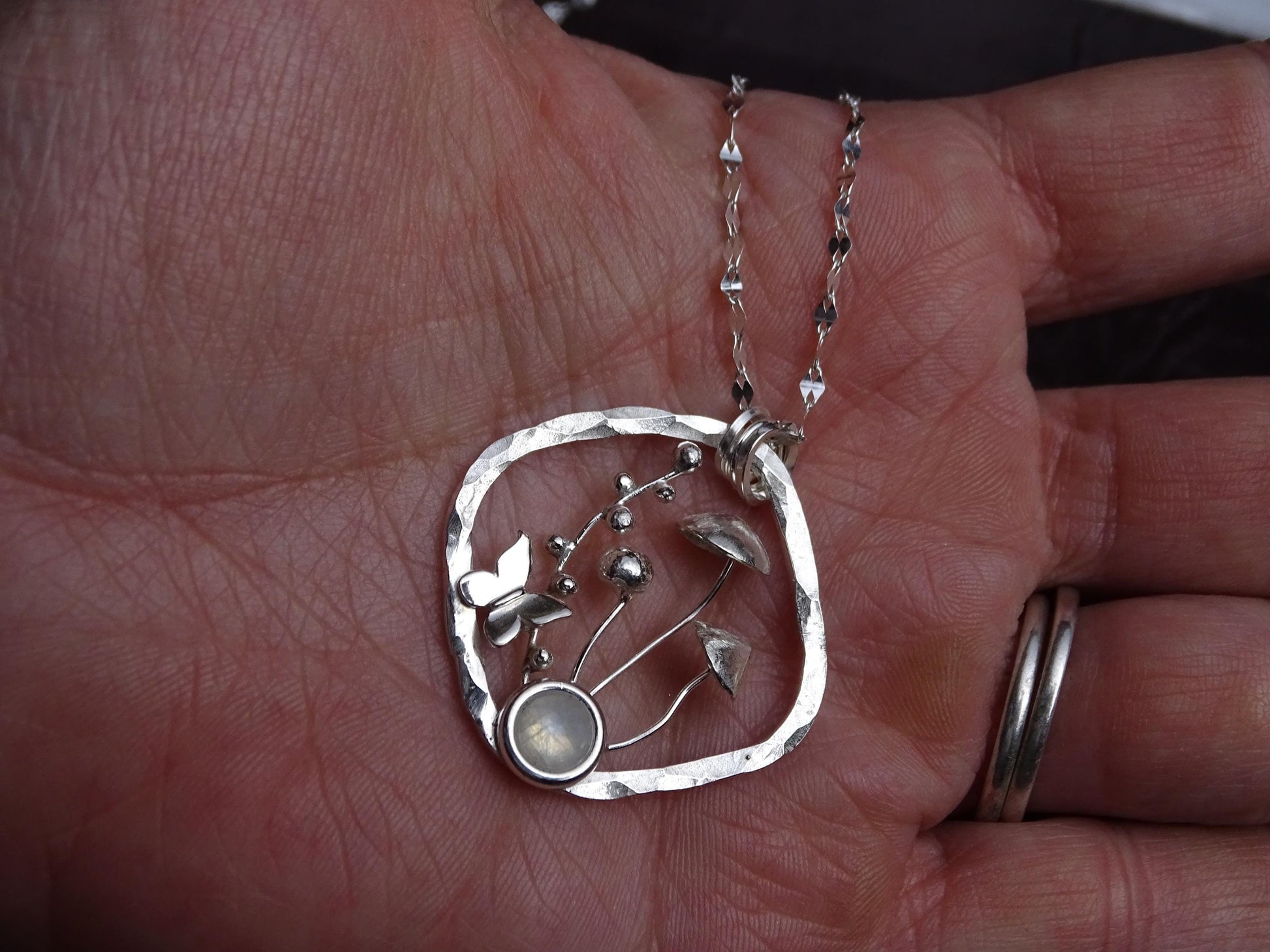 Mushroom Sterling Silver necklace
