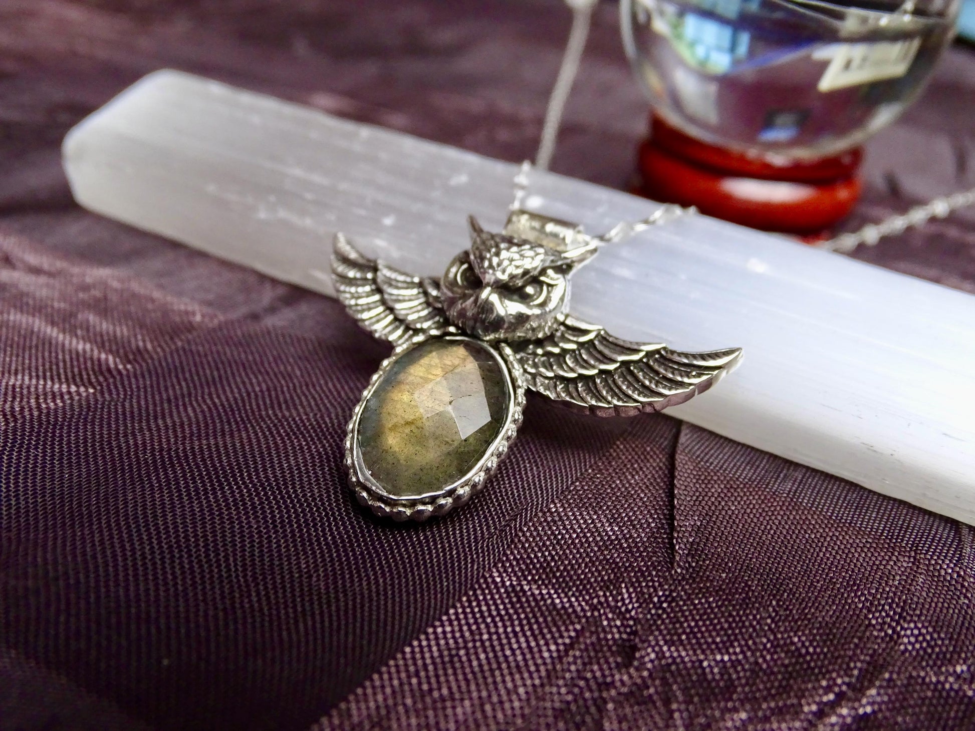 Sterling silver Owl Pendant