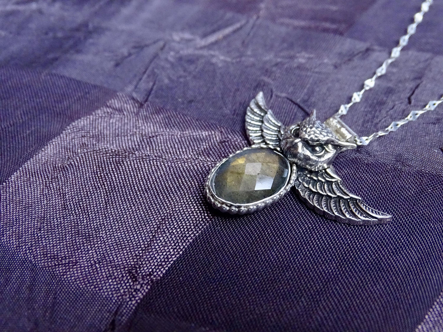 Sterling silver Owl Pendant