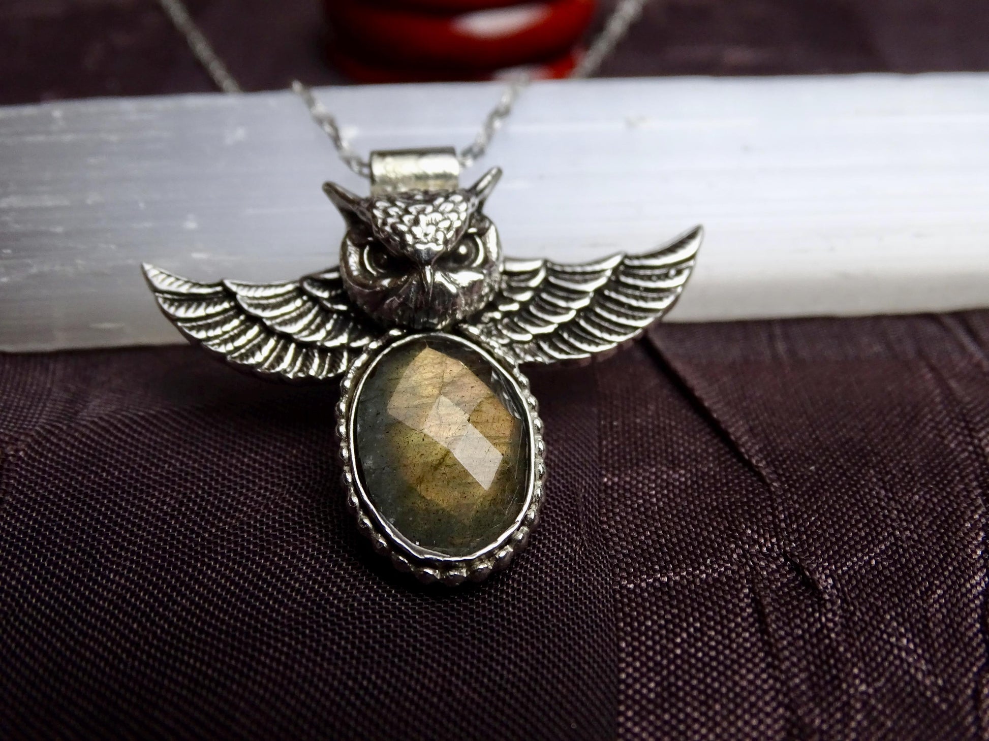 Sterling silver Owl Pendant