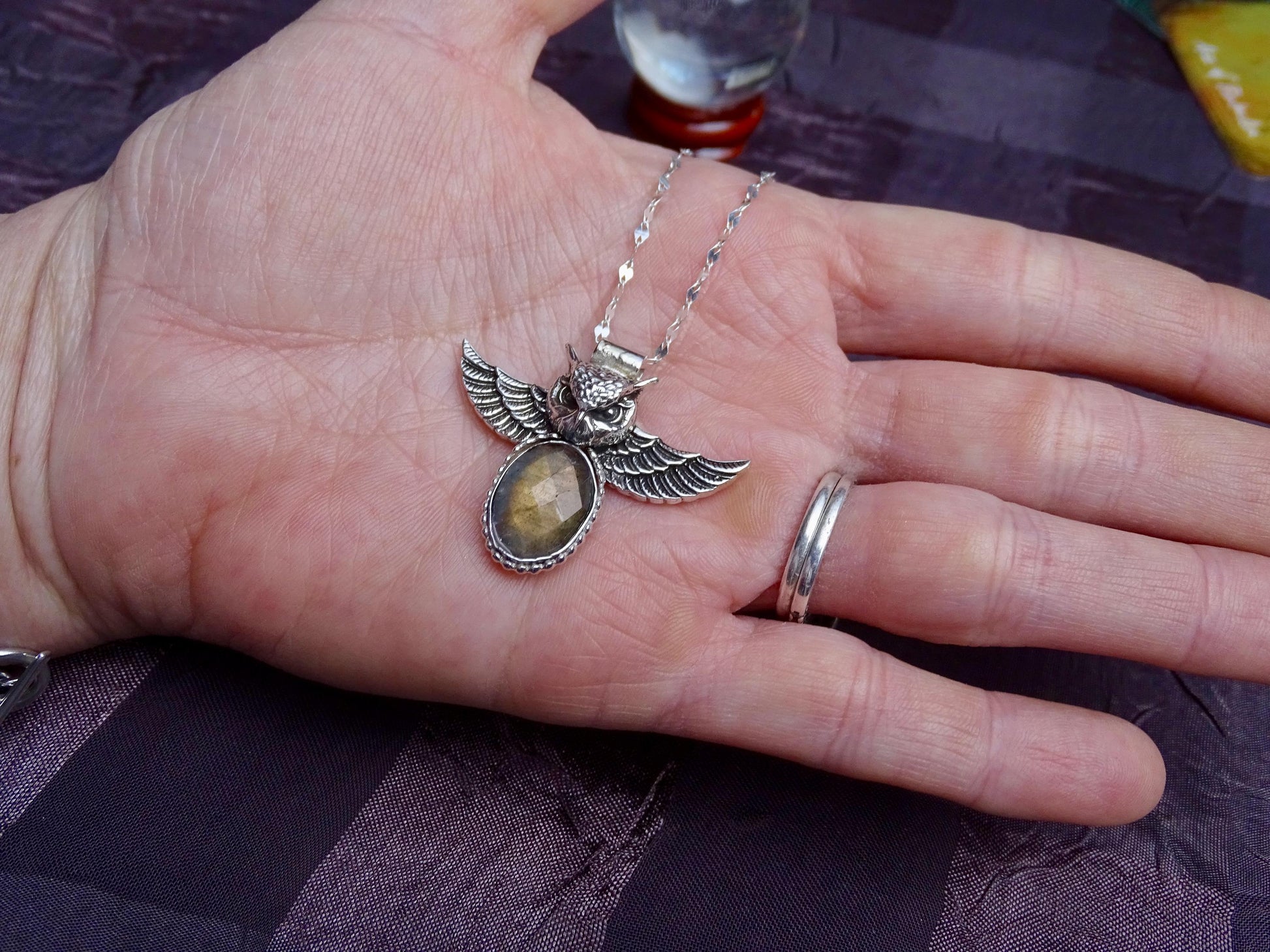 Sterling silver Owl Pendant