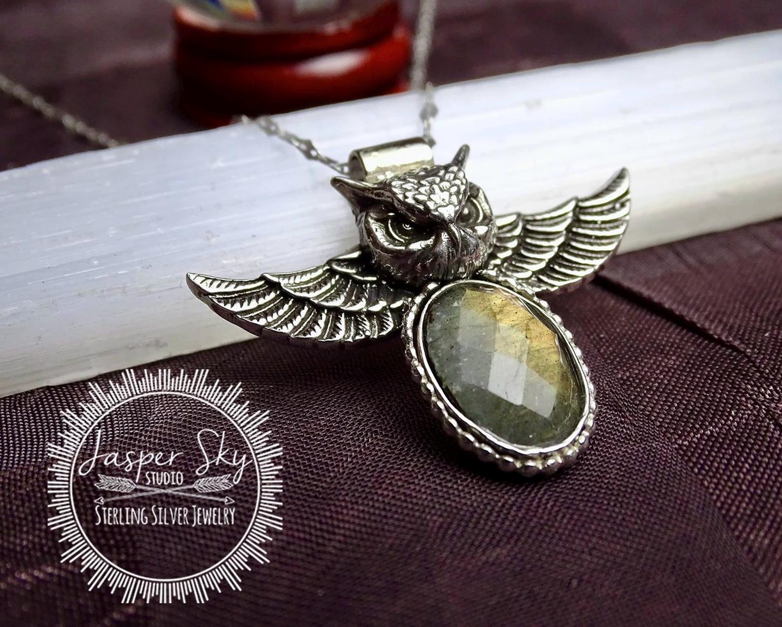 Sterling silver Owl Pendant