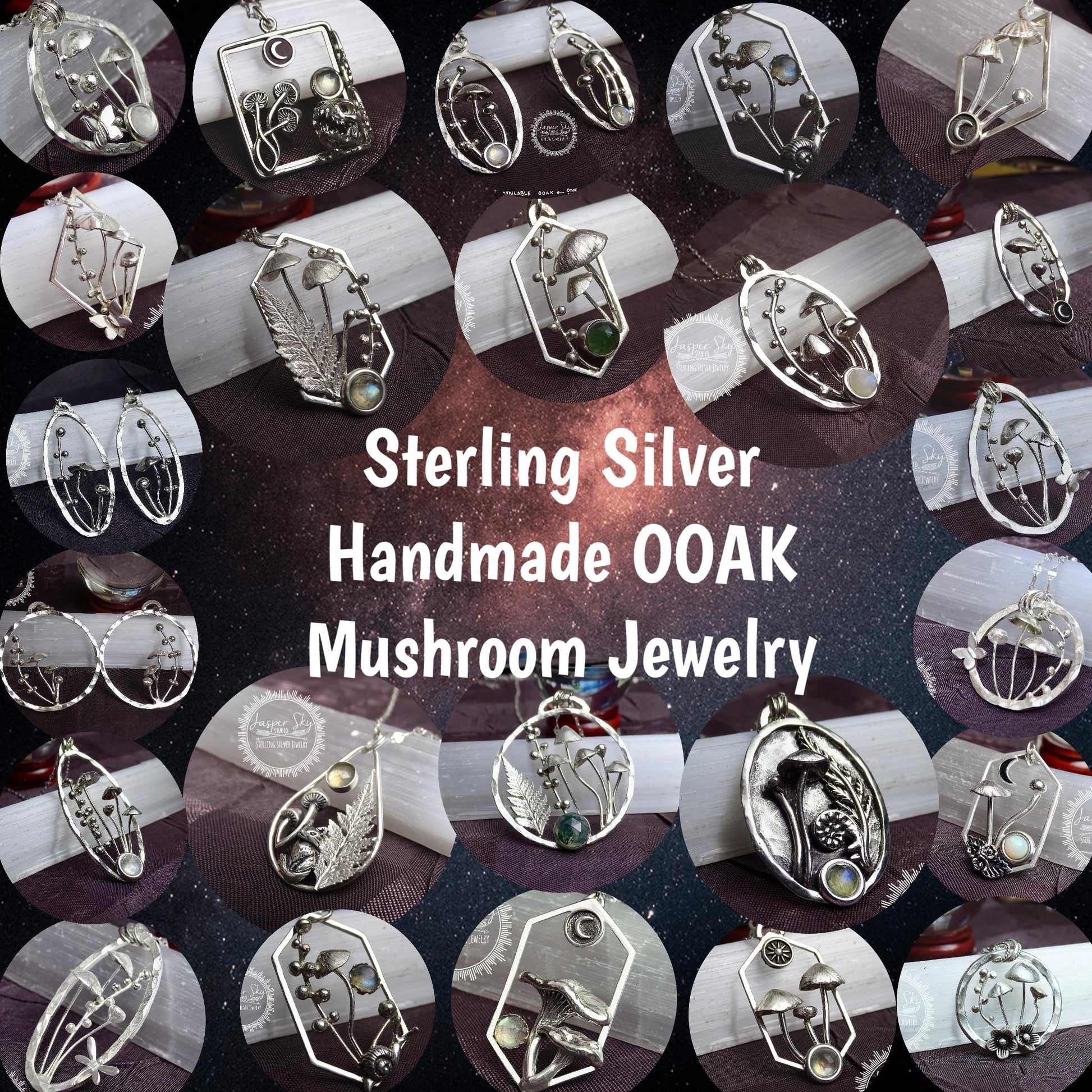 Mushroom Sterling Silver necklace