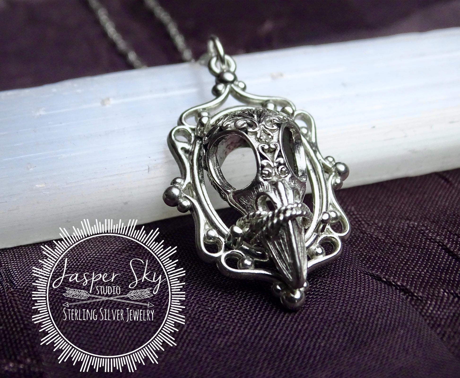 Raven Skull Necklace
