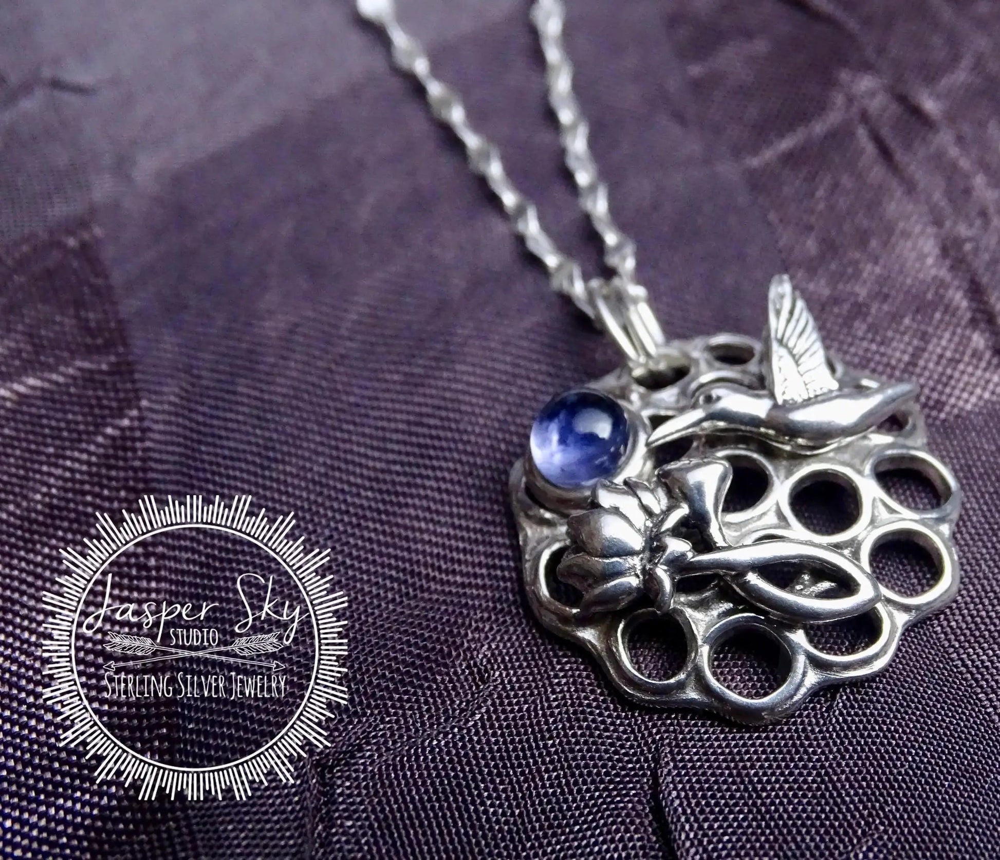 Hummingbird Pendant, Sterling Silver