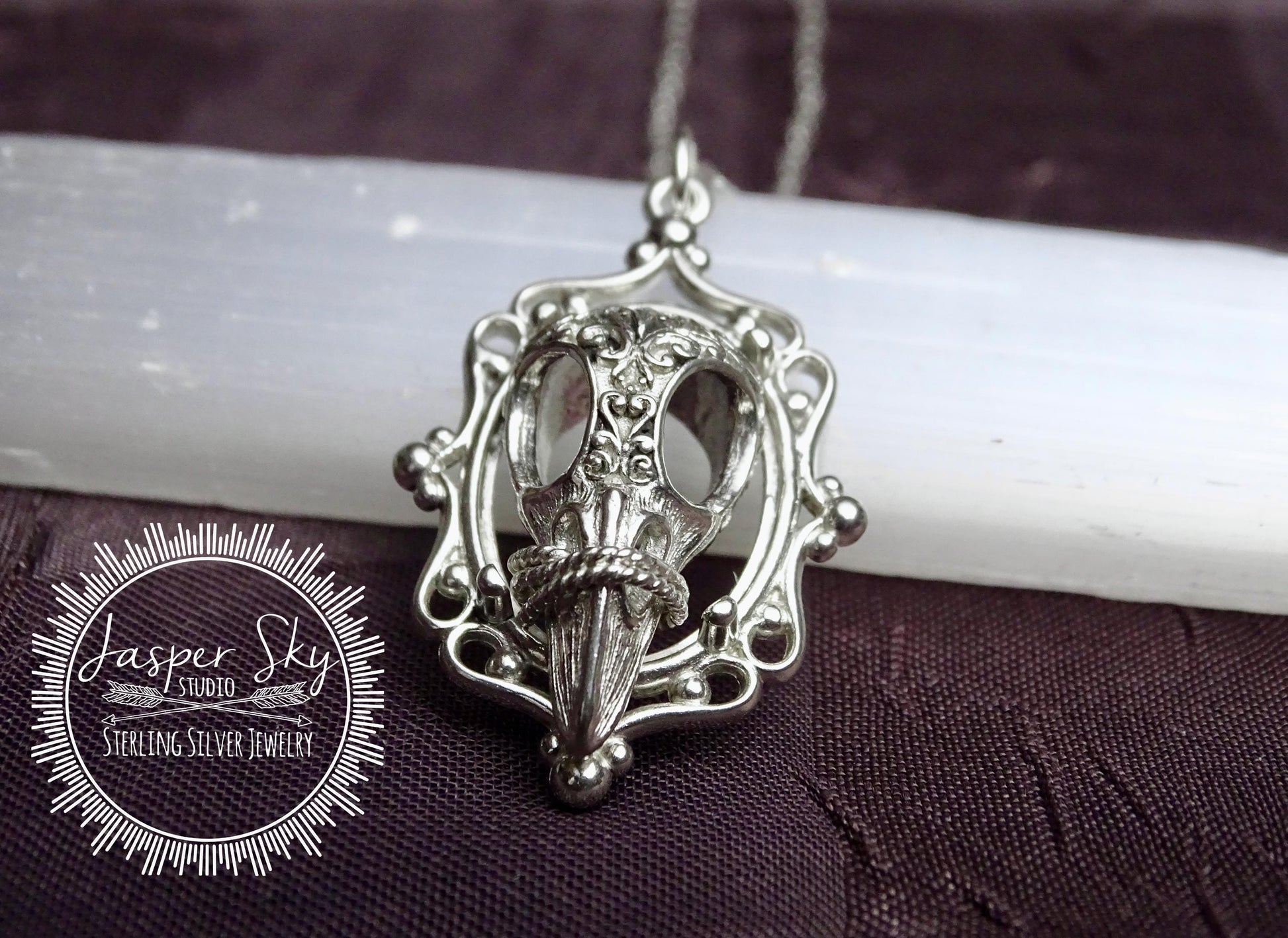 Raven Skull Necklace