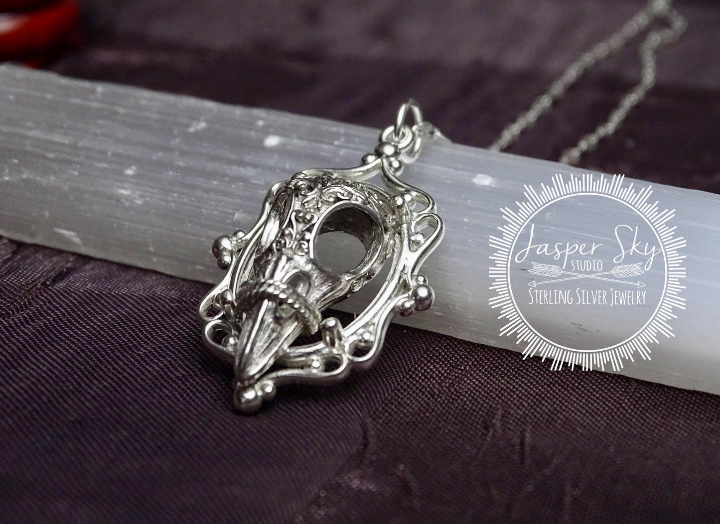 Raven Skull Necklace