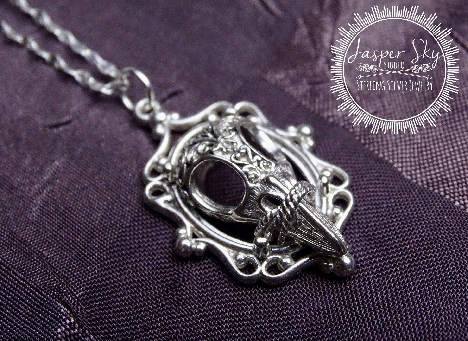 Raven Skull Necklace