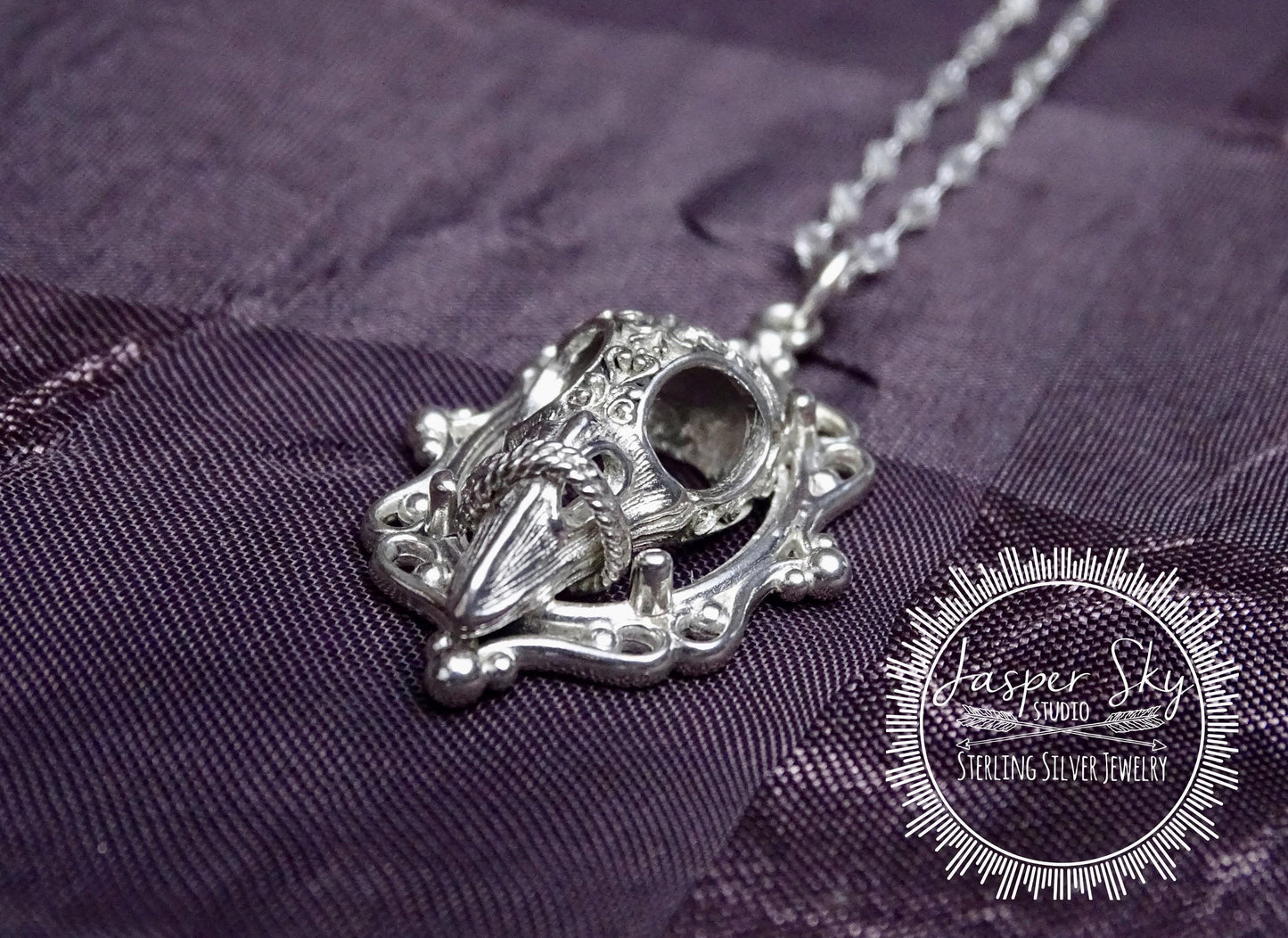 Raven Skull Necklace