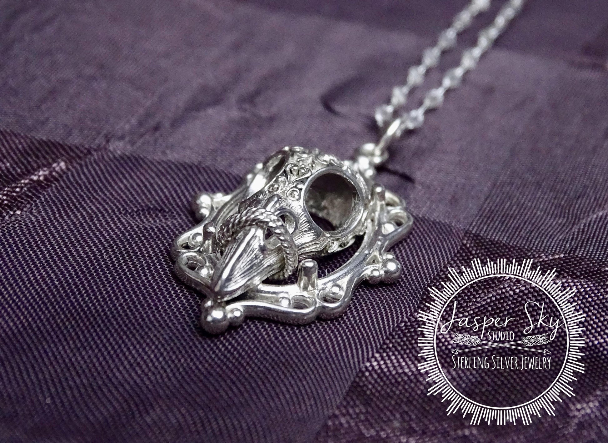 Raven Skull Necklace