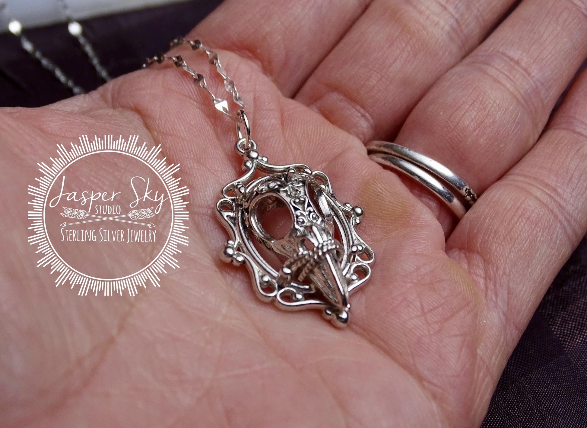 Raven Skull Necklace