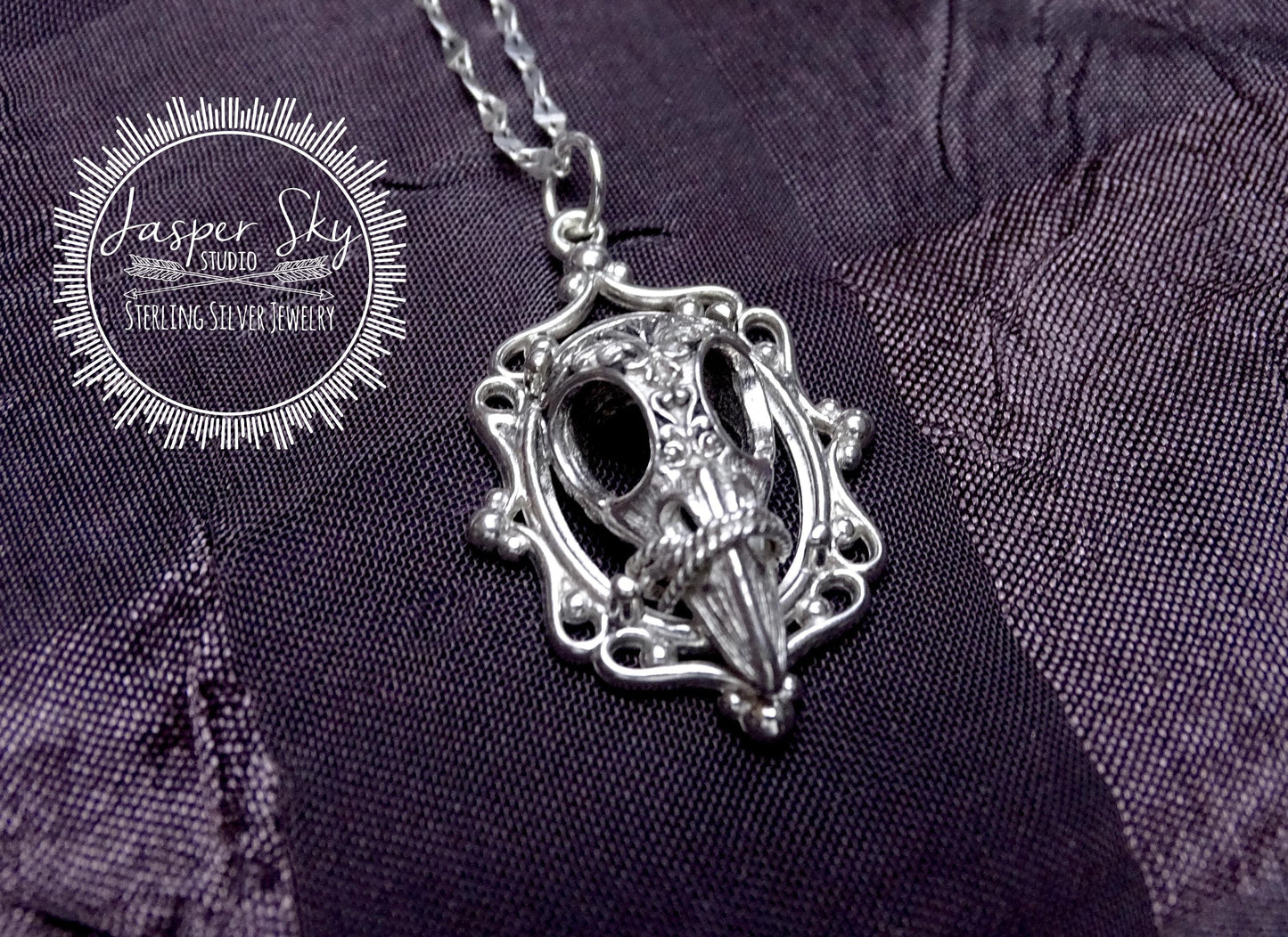 Raven Skull Necklace