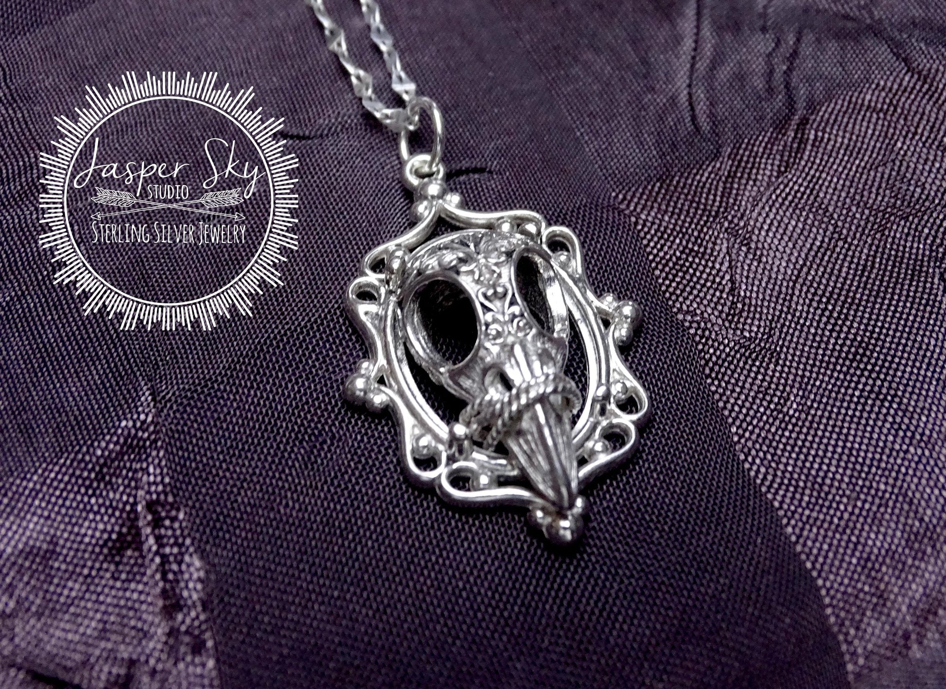 Raven Skull Necklace