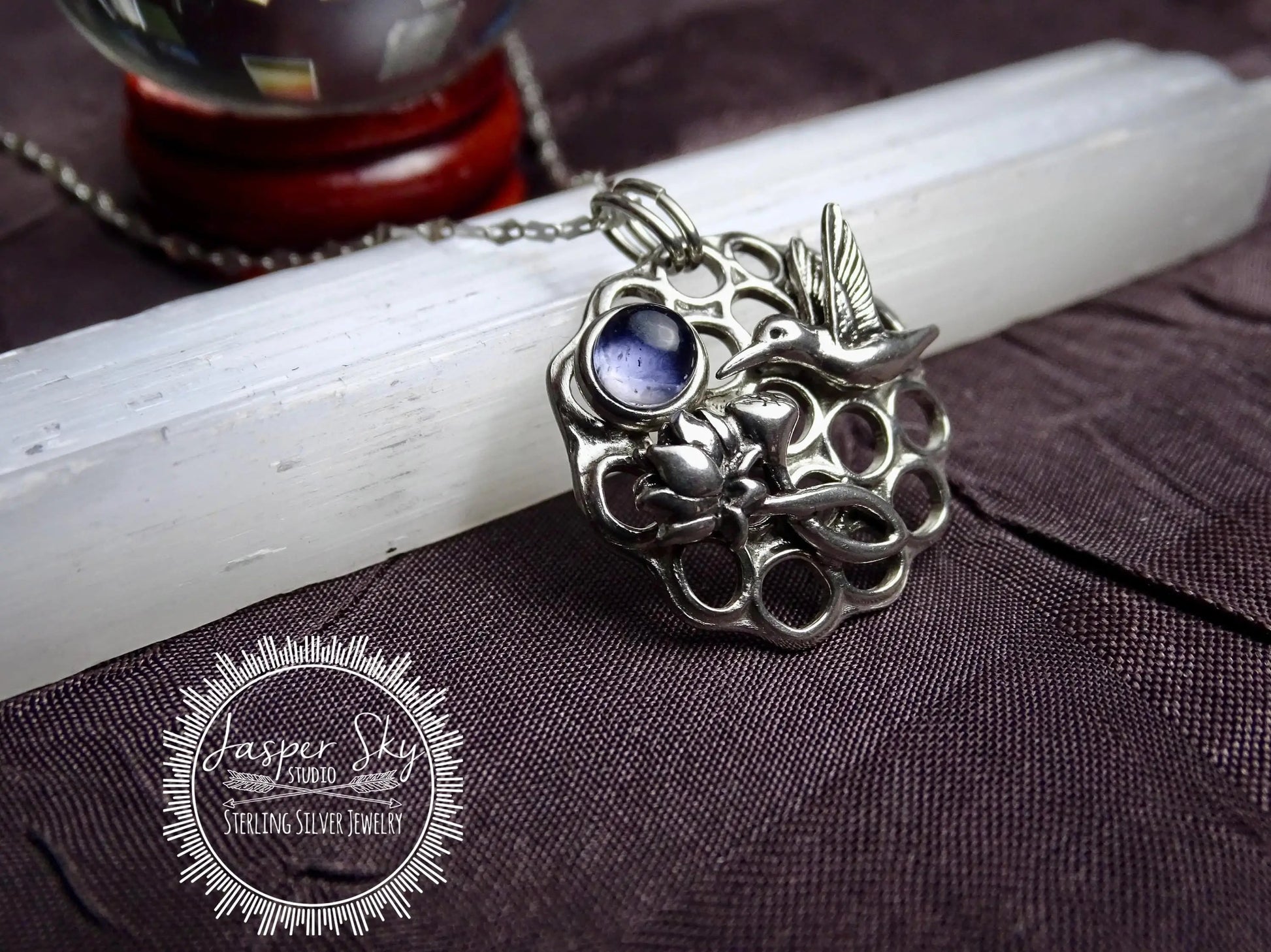 Hummingbird Pendant, Sterling Silver