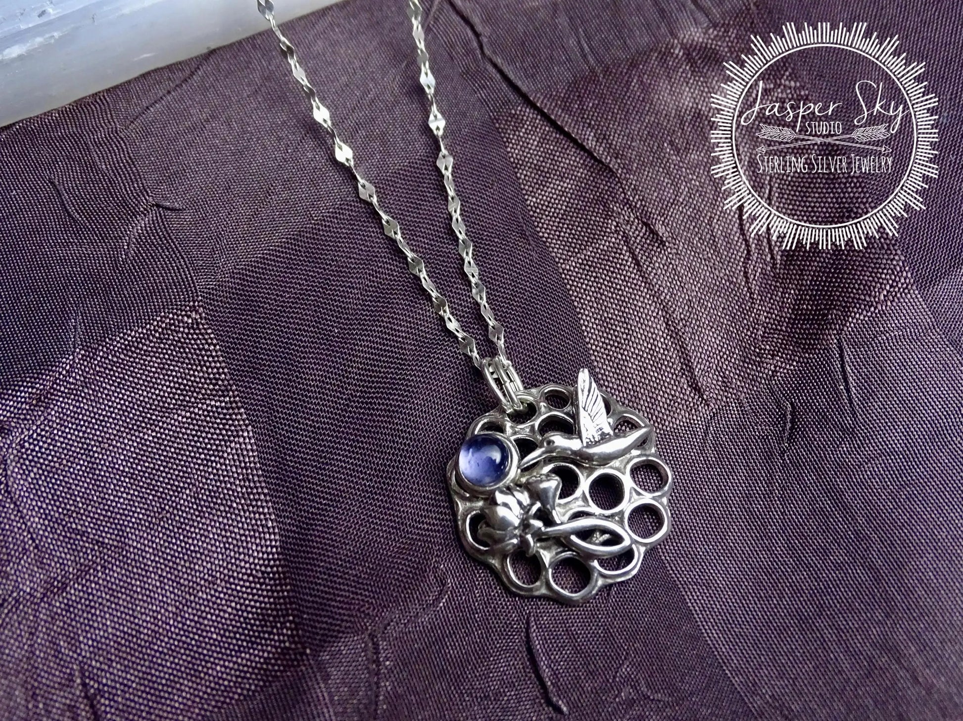 Hummingbird Pendant, Sterling Silver