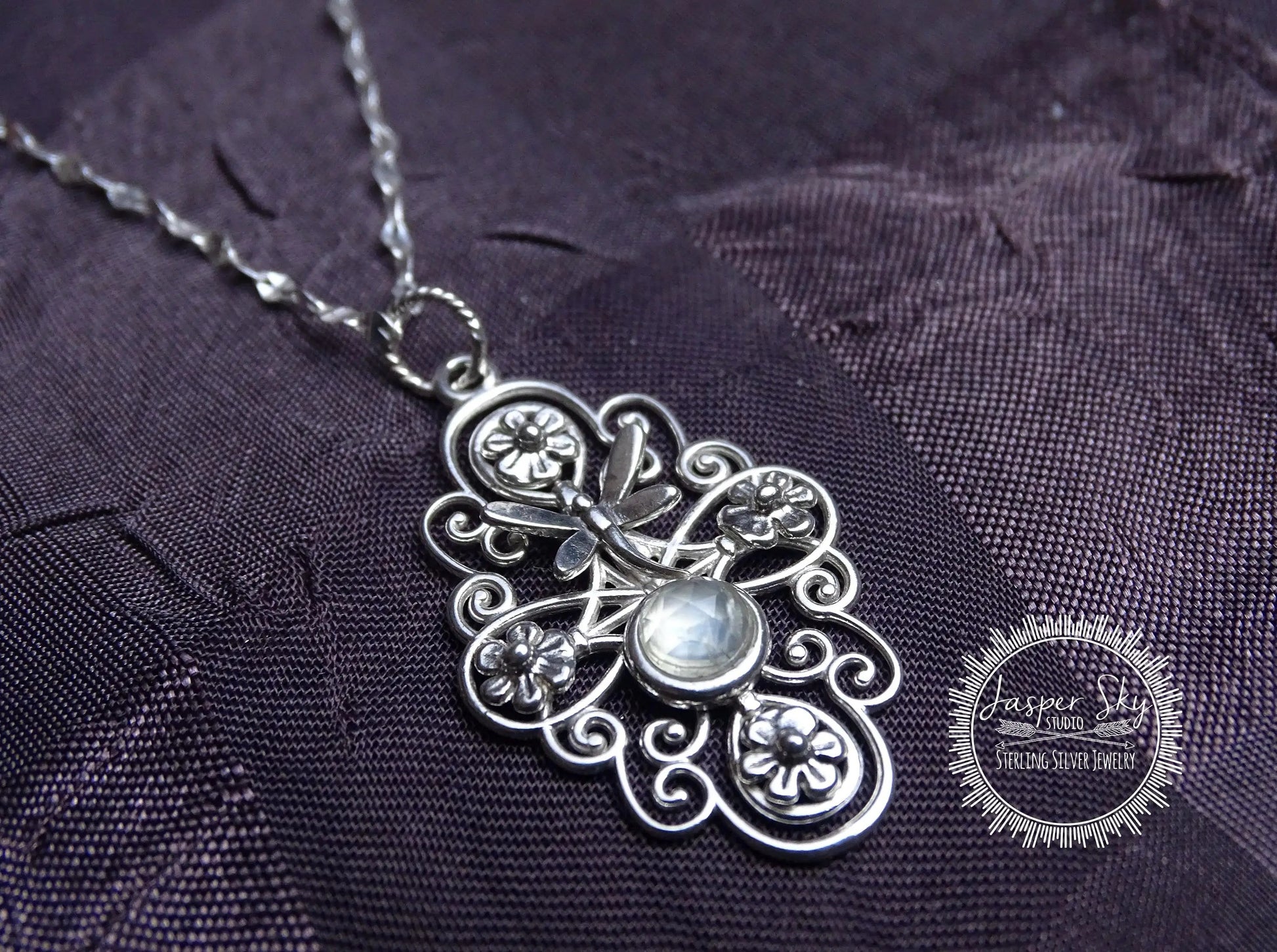 Sterling Silver Dragonfly Pendant