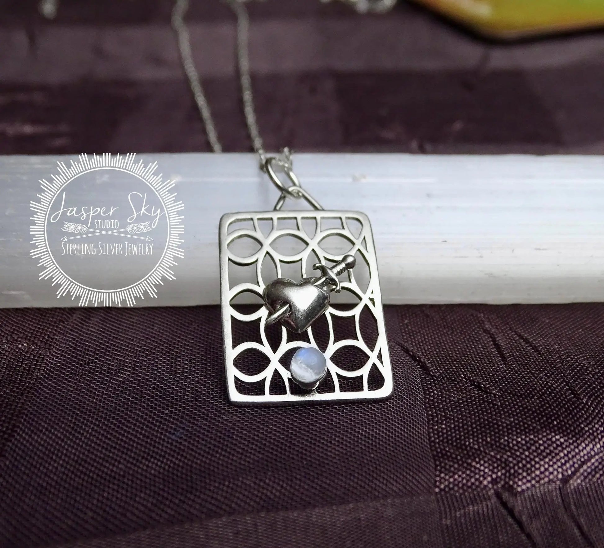 Dagger heart pendant