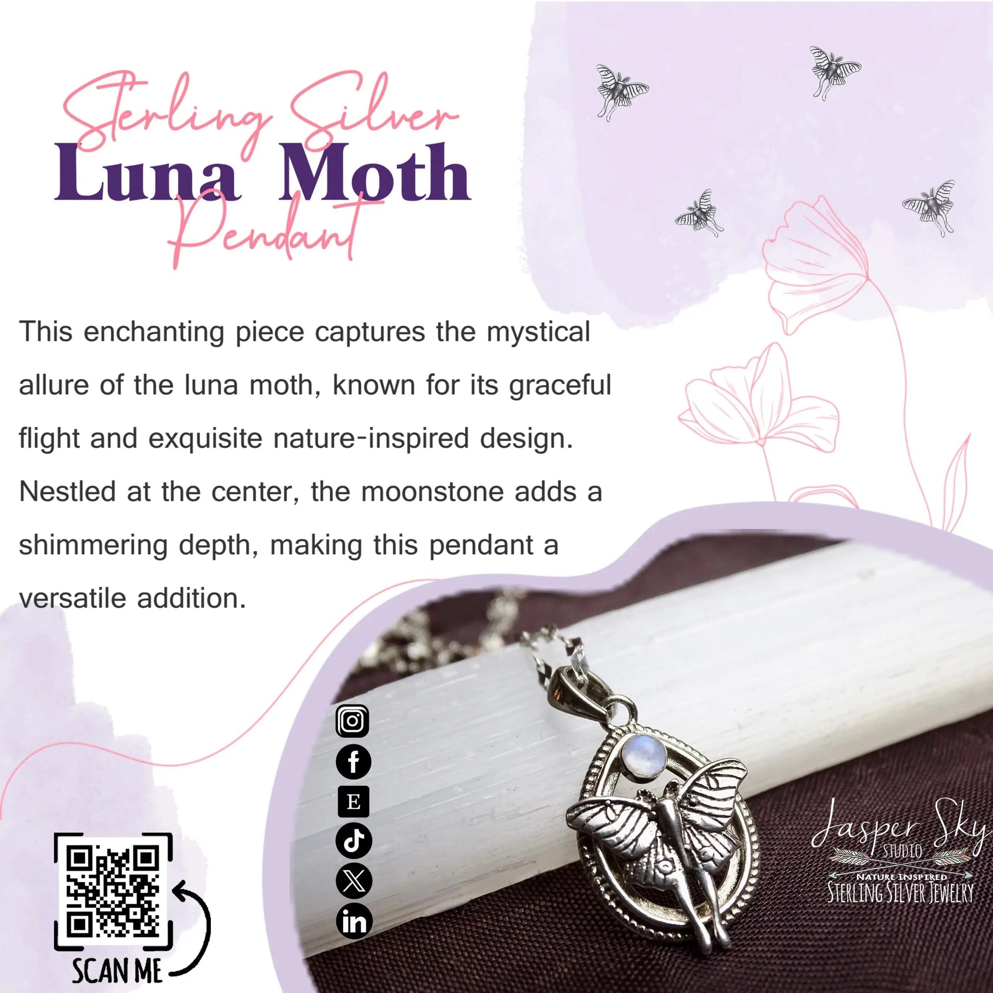 Luna Moth Pendant