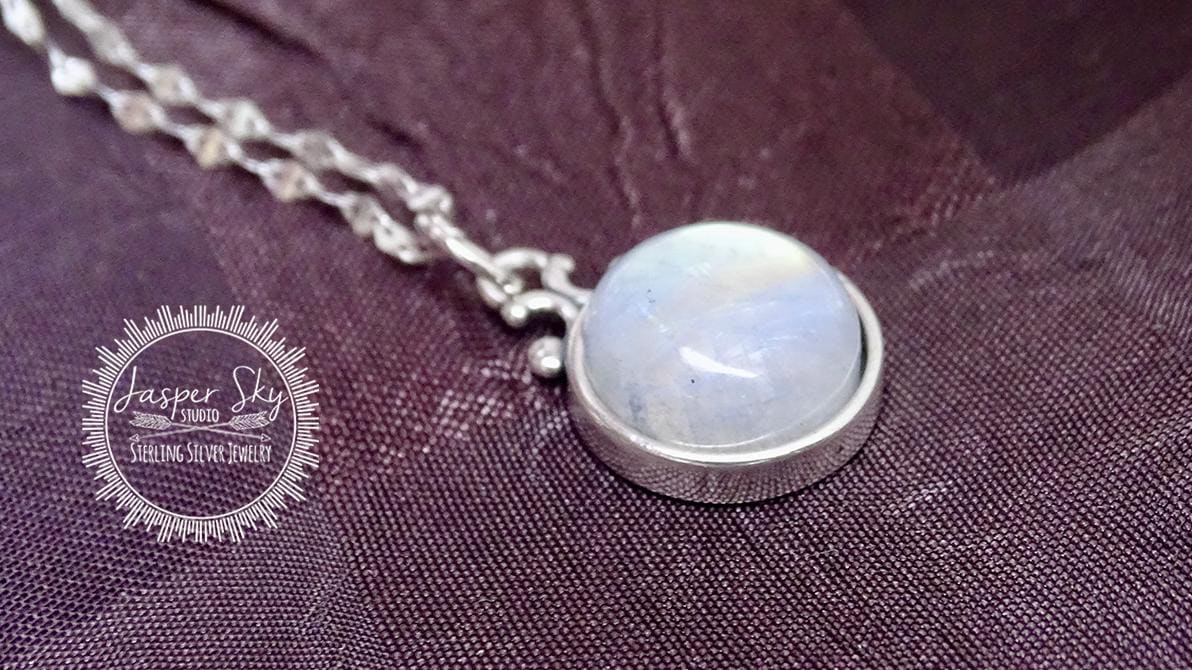 Rainbow Moonstone Spectacle Pendant, Multicolor Glow Gemstone Necklace for Everyday Wear, Unique Handcrafted Birthday Gift