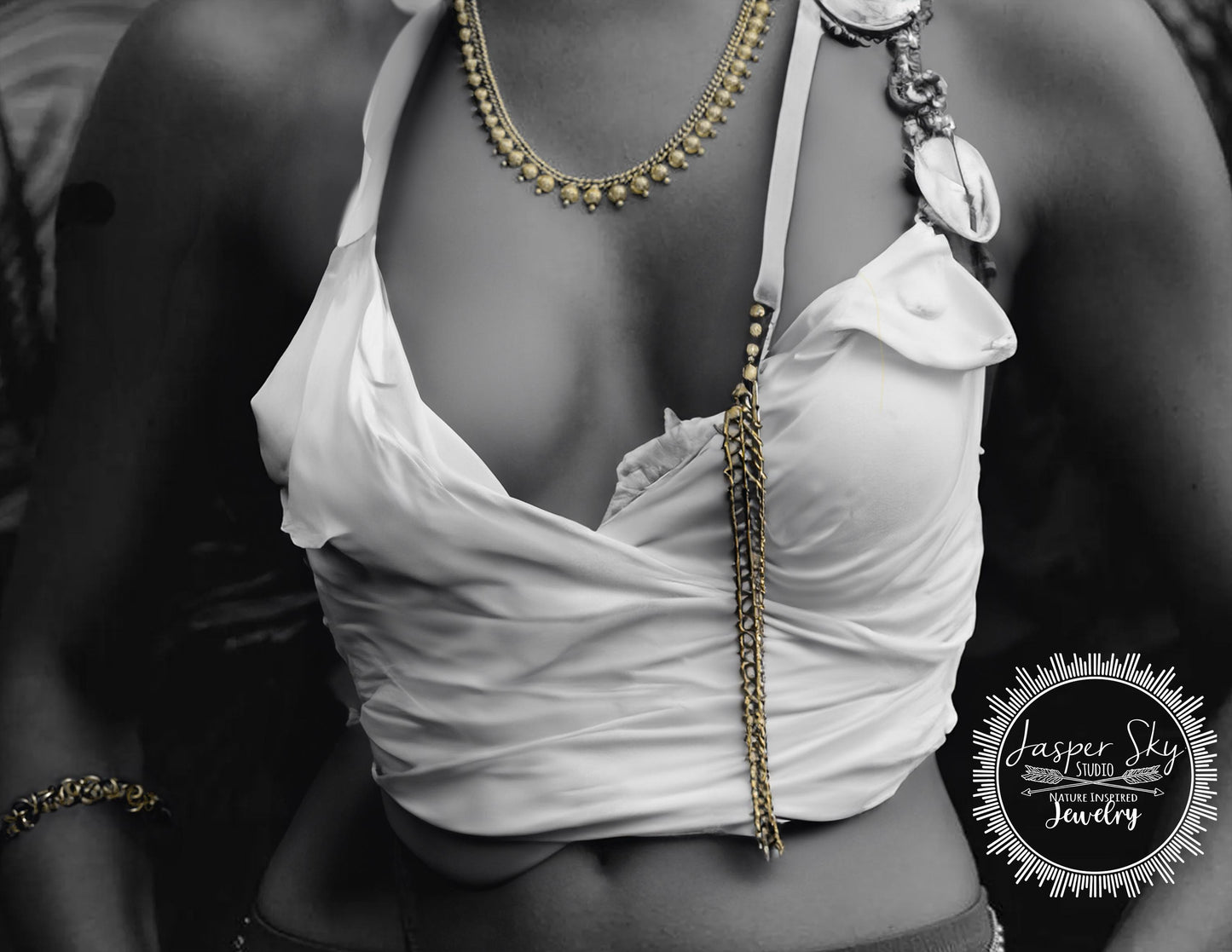 Gold Extra Long Necklace Boho Style, Hypoallergenic 18k Gold Plated, Perfect for Layering & Club Wear, Bohemian Gift