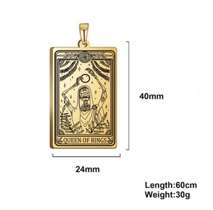 Temperance Tarot Card Necklace  -  Gold  | The Silver Wing
