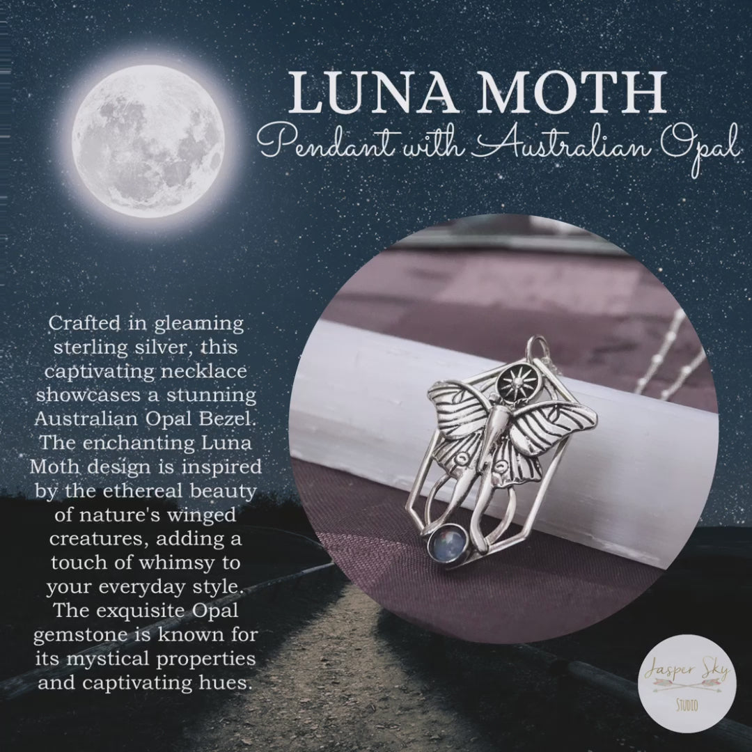 Luna moth pendant