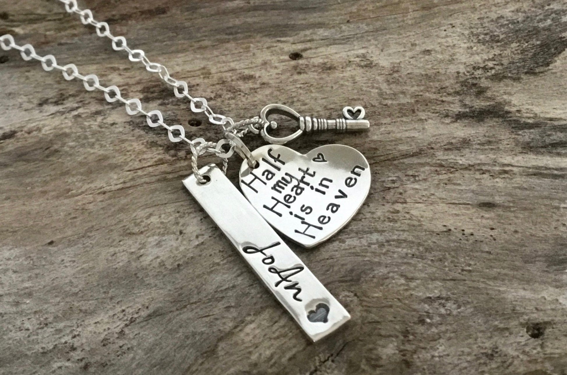 remembrance husband necklace | sterling silver