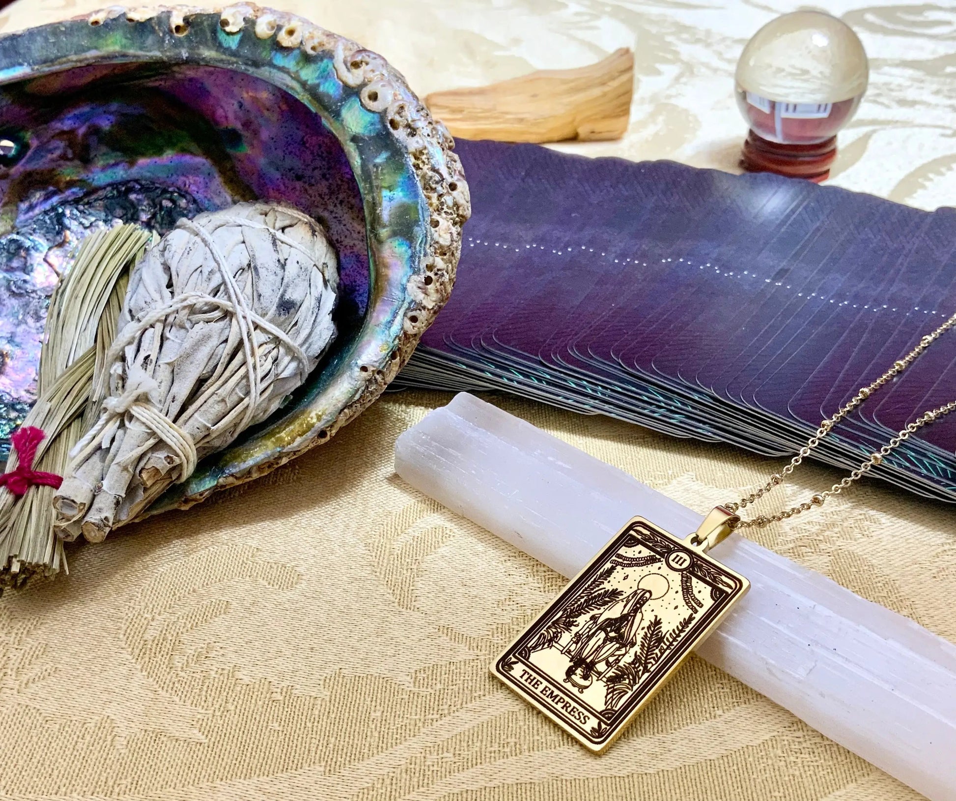 Empress Tarot Card Necklace