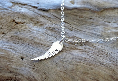 Angel Wing Name Necklace