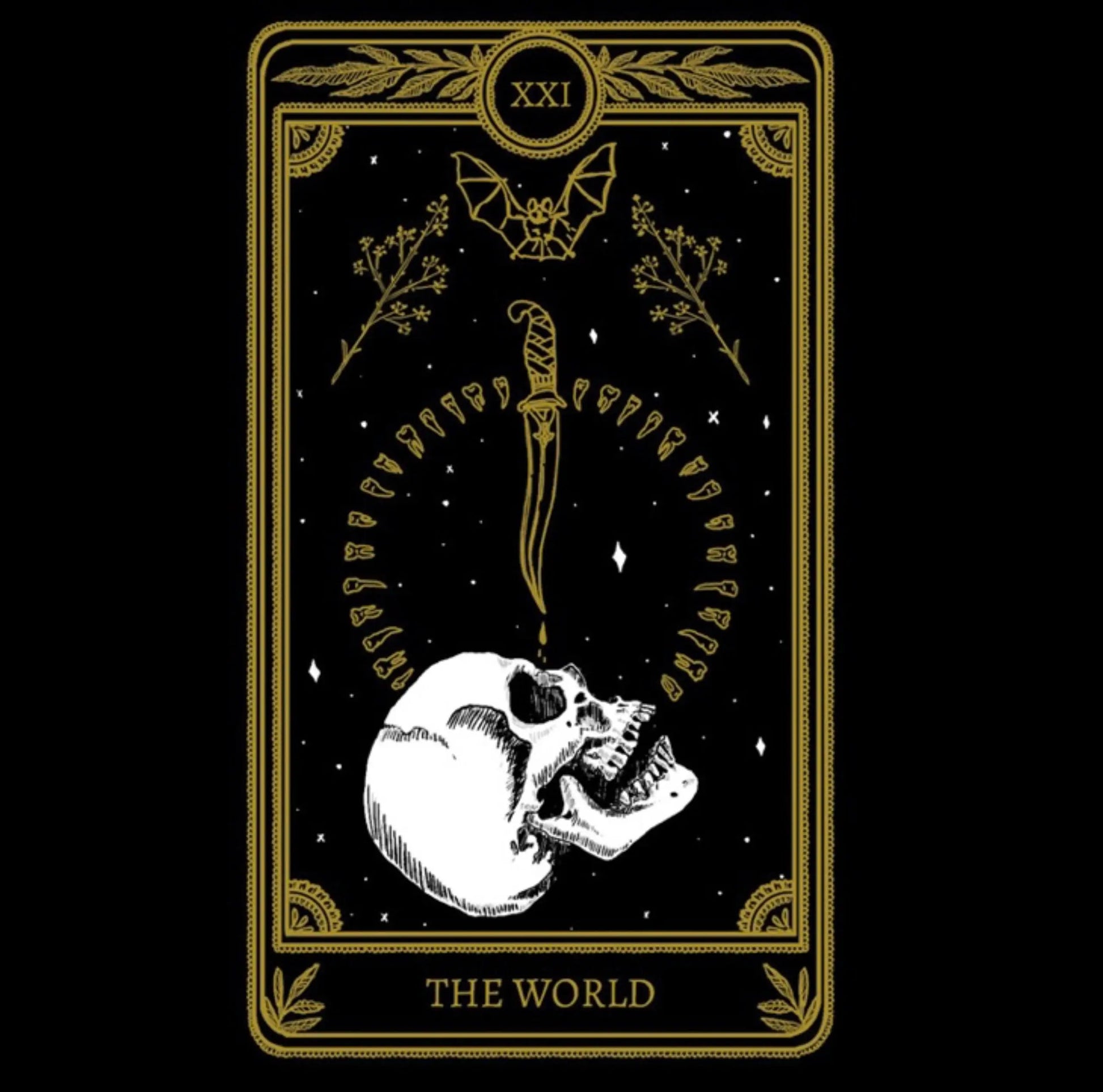 world tarot card necklace