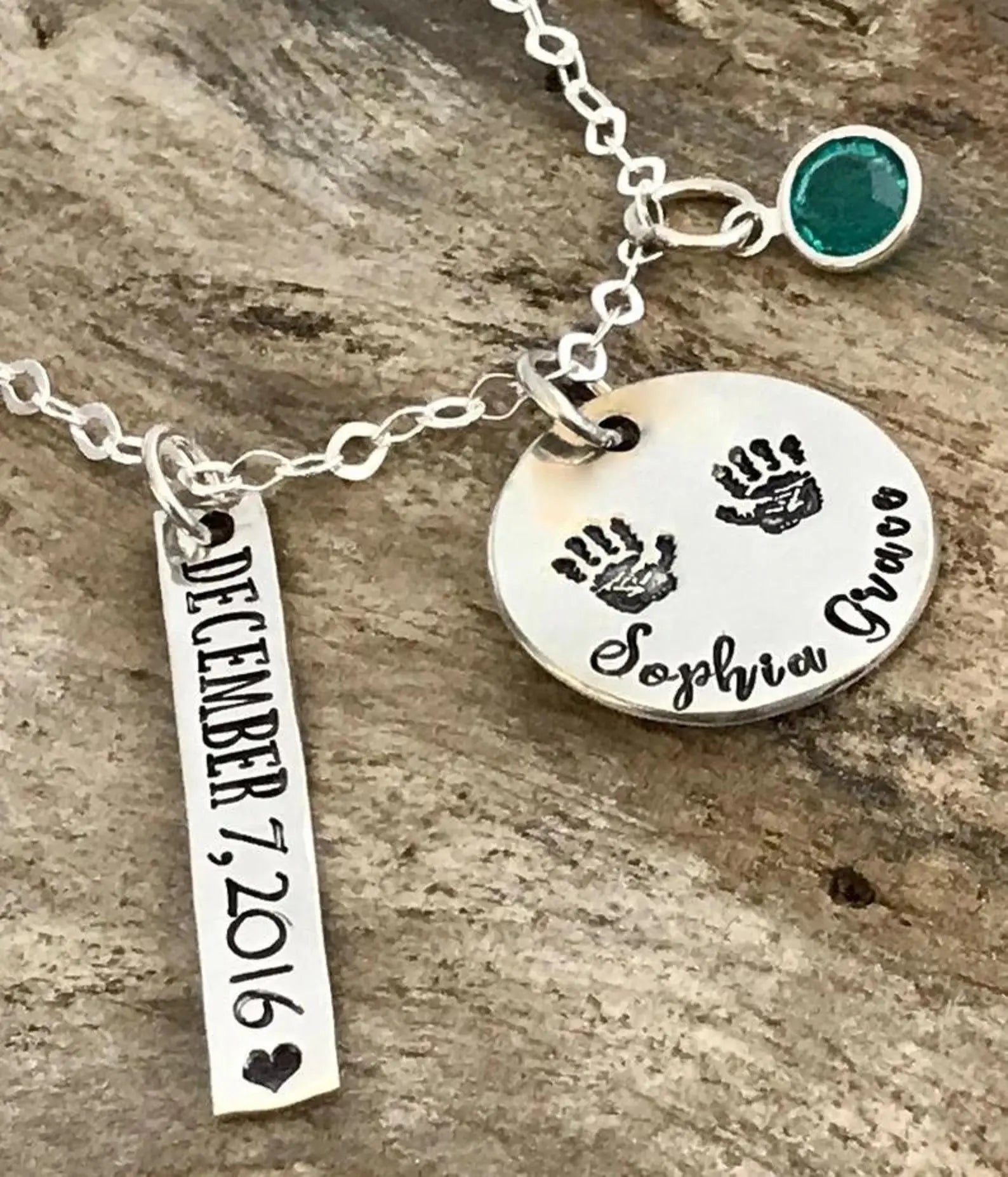 Child Name Handprint Necklace