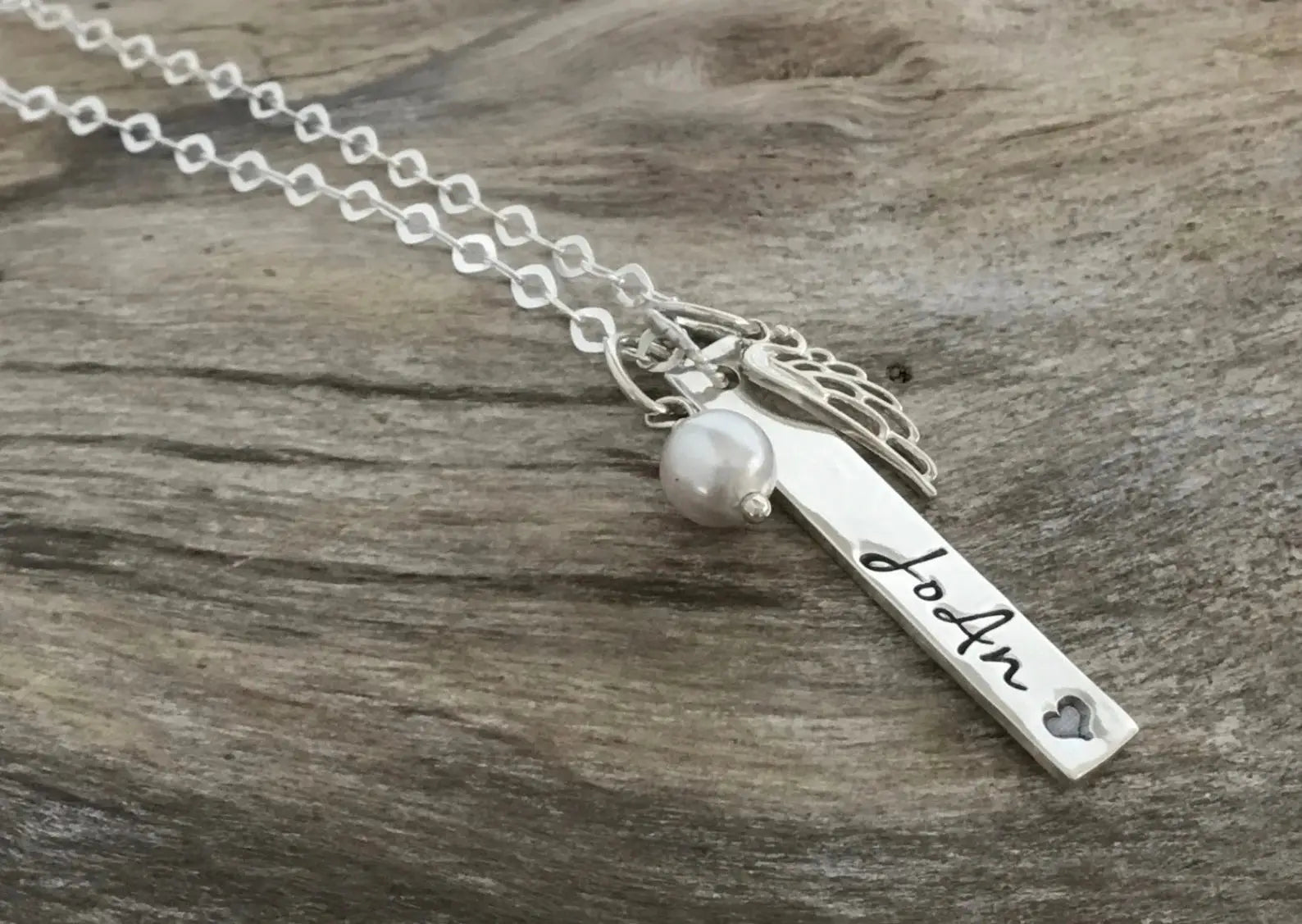 Personalized Angel Wing Necklace