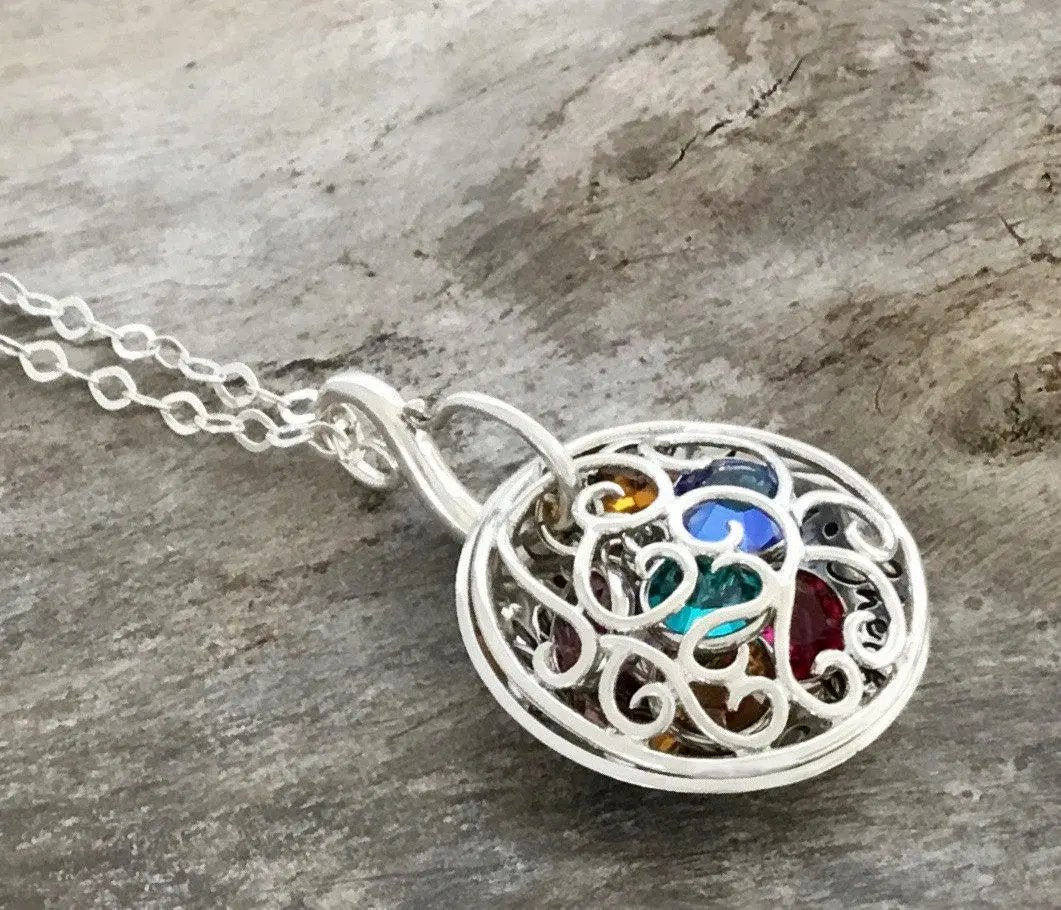 Birthstone Locket Necklace