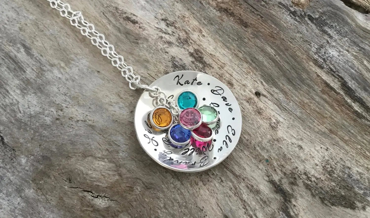 Family Birthstone Necklace 
