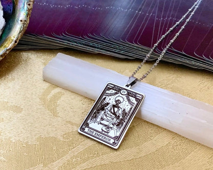 emperor tarot card necklace