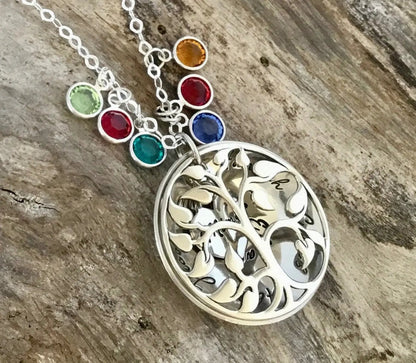 Grandma Necklace with Grandkids Names