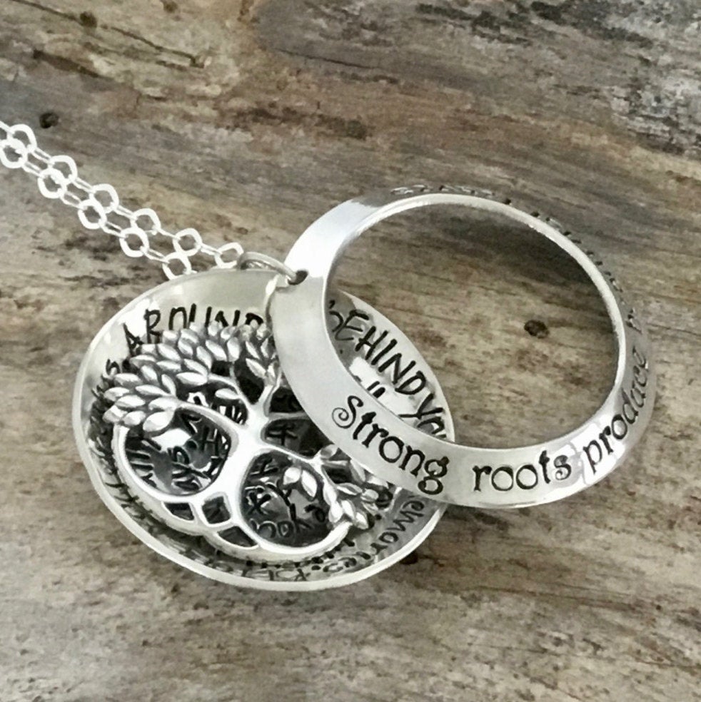 family tree necklace| sterling silver